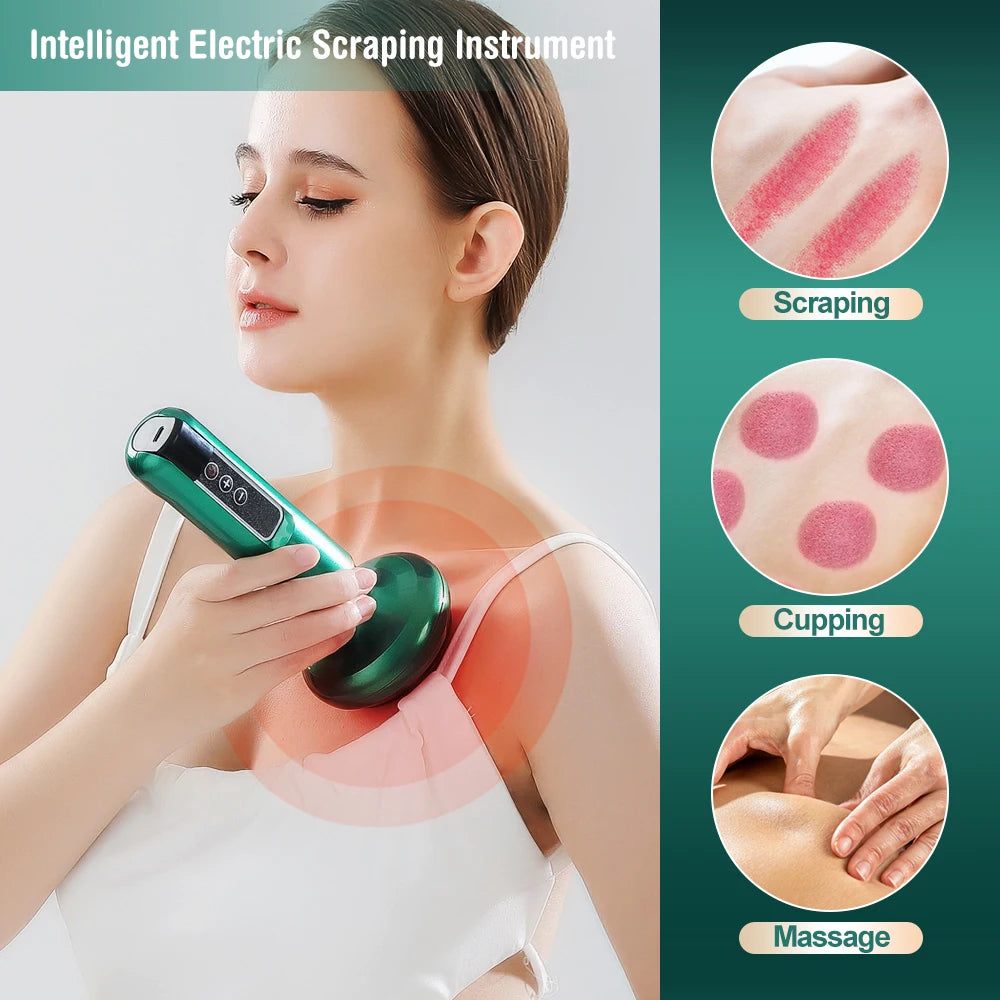 Rechargeable Vacuum Cupping Device – Skin Scraping Massager for Health & Beauty